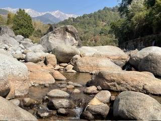 River view at the Himalaya Shanti Ashram, Dharamshala