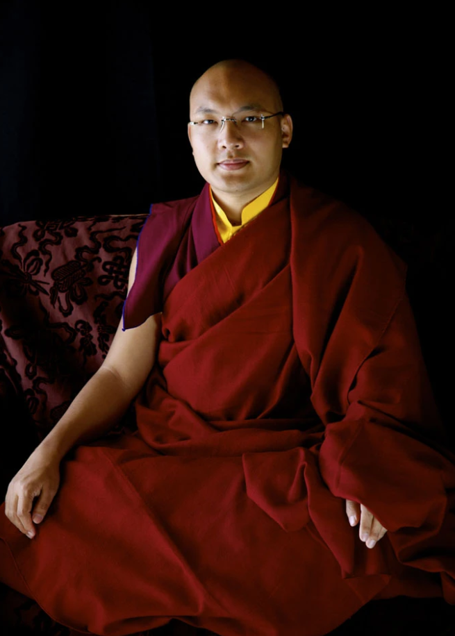 His Holiness Ogyen Trinley Dorje inaugurating the Himalayan Iyengar Yoga Centre in 1995